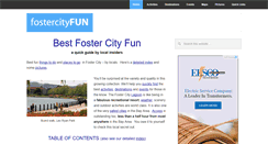 Desktop Screenshot of fostercityfun.com