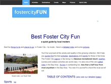Tablet Screenshot of fostercityfun.com
